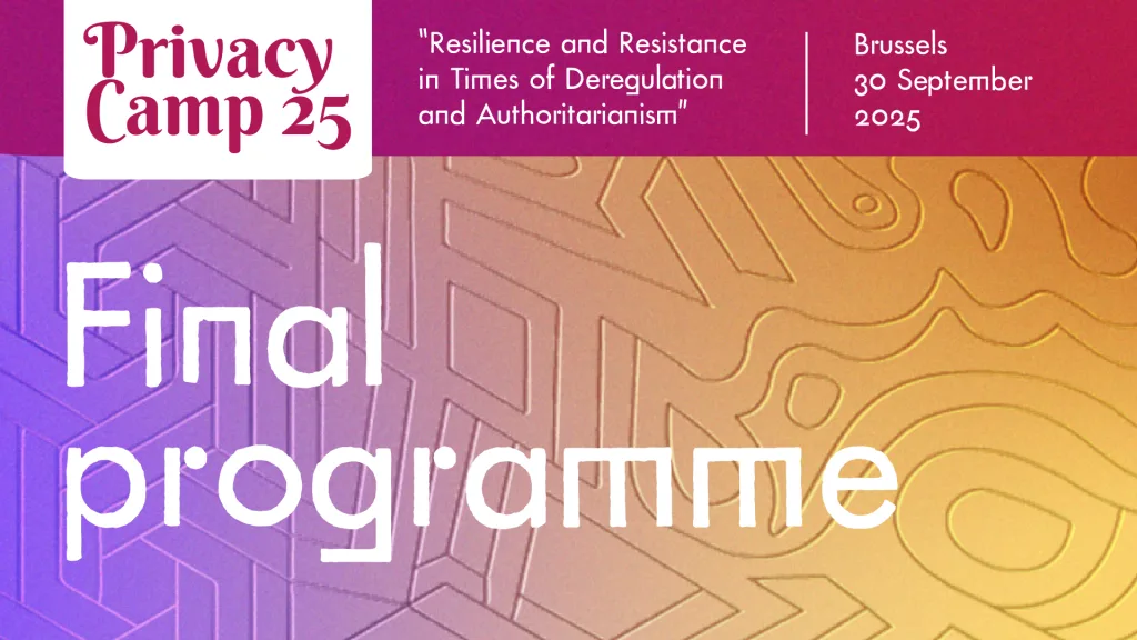 #PrivacyCamp25: The final programme is here